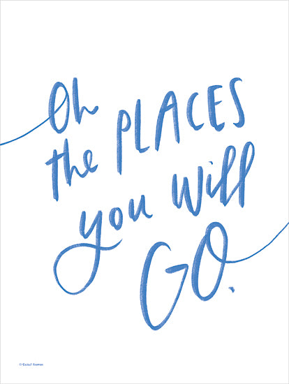 Rachel Nieman RN565 - RN565 - Oh the Places You Will Go - 12x16 Whimsical, Oh the Places You Will Go, Typography, Signs, Textual Art, Triptych from Penny Lane