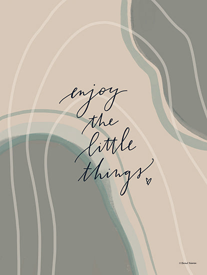 Rachel Nieman RN576 - RN576 - Enjoy the Little Things - 12x16 Inspirational, Enjoy the Little Things, Typography, Signs, Textual Art, Tan, Green, Gray, Abstract from Penny Lane