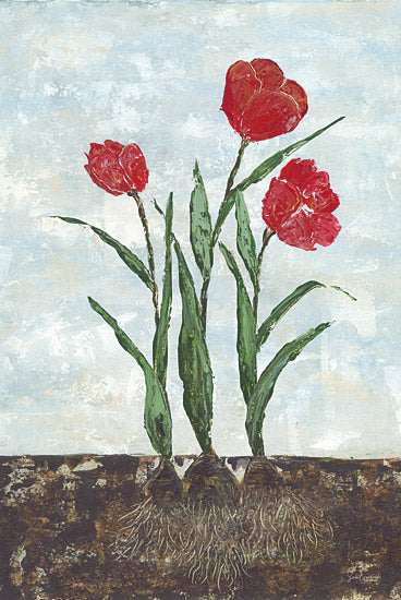 Soulspeak & Sawdust SAW116 - SAW116 - Red Tulips - 12x18 Tulips, Red Tulips, Flowers, Spring, Bulbs, Abstract, Nature, Botanical from Penny Lane