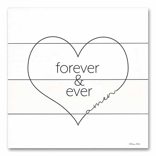 Susan Ball SB1016PAL - SB1016PAL - Forever & Ever Amen - 12x12 Forever & Ever, Heart, Love, Typography, Signs from Penny Lane