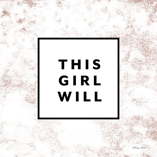 Susan Ball SB1028 - SB1028 - This Girl Will - 12x12 This Girl Wil, Empowering, Tween, Typography, Signs from Penny Lane