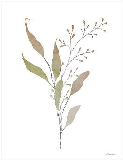 Susan Ball SB1122 - SB1122 - Watercolor Branch 3 - 12x16 Leaves, Branch, Watercolor, Botanical, Greenery, Neutral Palette from Penny Lane