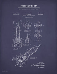 SB1128 - Rocket Ship Patent   - 12x16