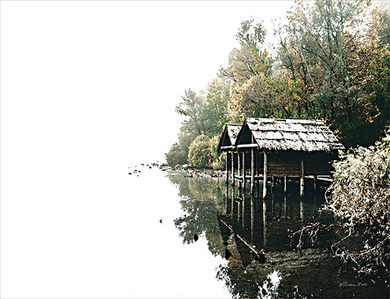 Susan Ball SB1145 - SB1145 - Docs on the Lake - 16x12 Coastal, Lake, Huts, Trees, Nature, Photography, Landscape, Summer from Penny Lane