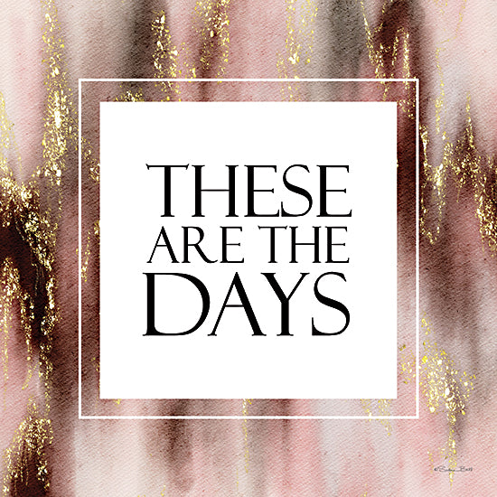 Susan Ball SB1172 - SB1172 - These Are the Days - 12x12 Inspirational, These Are the Days, Typography, Signs, Motivational, Abstract Background, Gold, Framed, Textual Art from Penny Lane