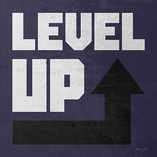 Susan Ball SB1186 - SB1186 - Level Up - 12x12 Video Games, Gaming, Level Up, Typography, Signs, Textual Art, Arrow, Children, Masculine from Penny Lane