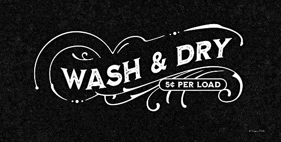 Susan Ball SB1194 - SB1194 - Wash & Dry - 18x9 Laundry,  Laundry Room, Wash & Dry, Typography, Signs, Black & White from Penny Lane
