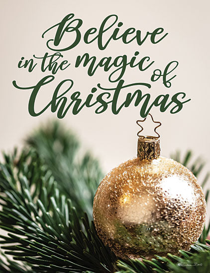 Susan Ball SB1206 - SB1206 - Believe in the Magic - 12x16 Christmas, Holidays, Ornament, Christmas Tree, Believe in the Magic of Christmas, Typography, Signs, Textual Art, Photography, Green, Gold from Penny Lane