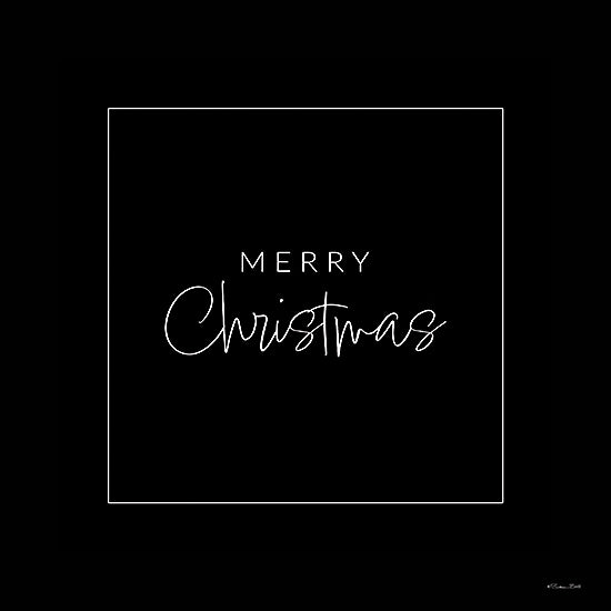 Susan Ball SB1256 - SB1256 - Simple Merry Christmas - 12x12 Christmas, Holidays, Merry Christmas, Typography, Signs, Textual Art, Black & White from Penny Lane