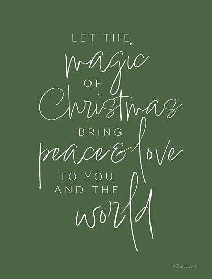 Susan Ball SB1258 - SB1258 - Magic of Christmas - 12x16 Christmas, Holidays, Let the Magic of Christmas Bring Peace & Love to you and the World, Typography, Signs, Textual Art, Green from Penny Lane