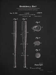 SB1281 - Baseball Bat Patent - 12x16