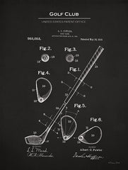 SB1293 - Golf Club Wood Patent - 12x16