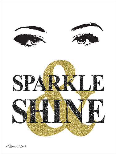 Susan Ball SB453 - Sparkle & Shine - Black, Gold, Sign, Contemporary, Humor, Tween from Penny Lane Publishing