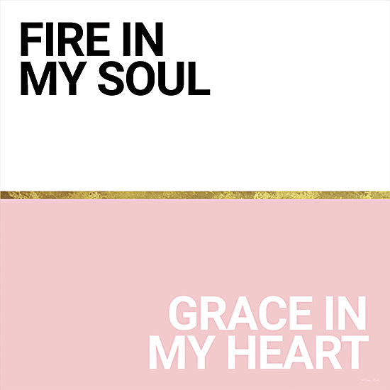Susan Ball SB785 - SB785 - Fire and Grace - 12x12 Fire and Grace, Pink and White, Gold, Tween, Signs from Penny Lane
