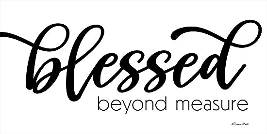 Susan Ball SB805 - SB805 - Blessed Beyond Measure - 18x9 Blessed Beyond Measure, Calligraphy, Blessed, Black & White, Signs from Penny Lane