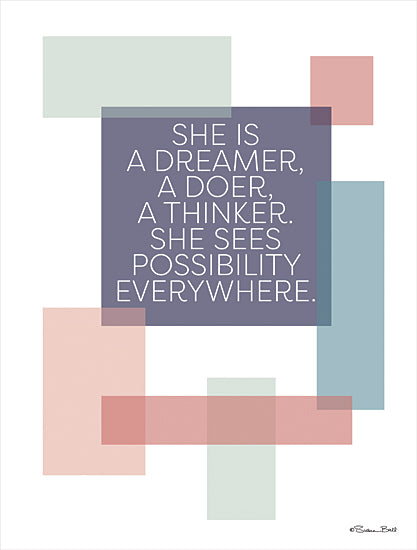 Susan Ball SB825 - SB825 - Possibility Everywhere - 12x16 Dreamer, Doer, Thinker, Abstract, Tween, Motivational, Squares, Signs from Penny Lane