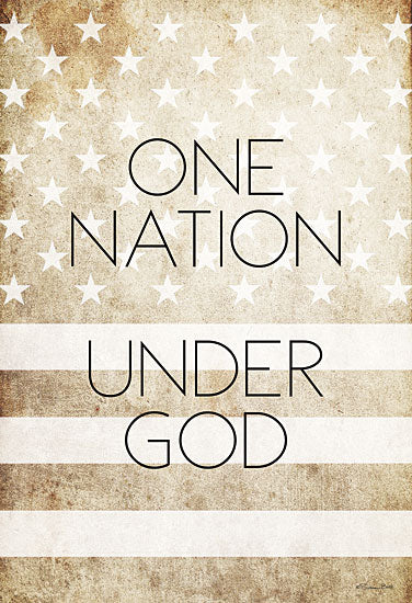 Susan Ball SB837 - SB837 - One Nation Under God - 12x18 Sepia, One Nation Under God, Patriotic, USA, American Flag, Signs from Penny Lane