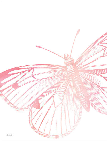 Susan Ball SB843 - SB843 - Pink Butterfly II - 12x16 Butterfly, Pink Butterfly from Penny Lane
