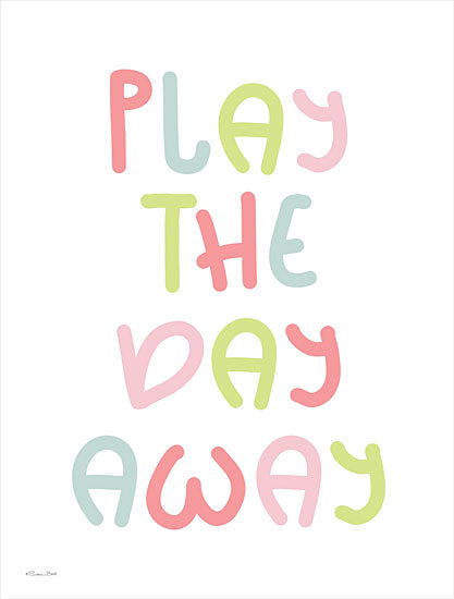 Susan Ball SB847 - SB847 - Play the Day Away - 12x16 Play the Day Away, Children, Kid's Art, Rainbow Colors, Signs from Penny Lane