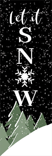 Susan Ball SB932A - SB932A - Let It Snow - 12x36 Winter, Let It Snow, Trees, Snow, Typography, Signs from Penny Lane
