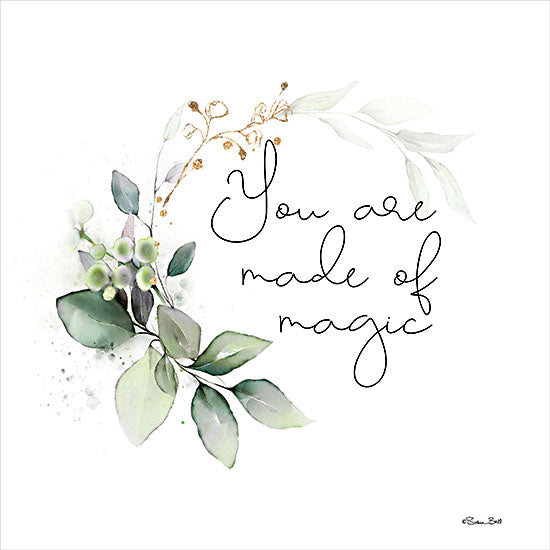 Susan Ball SB938 - SB938 - You Are Made of Magic  - 12x12 You are Made of Magic, Motivational, Wreath, Greenery, Berries, Signs from Penny Lane