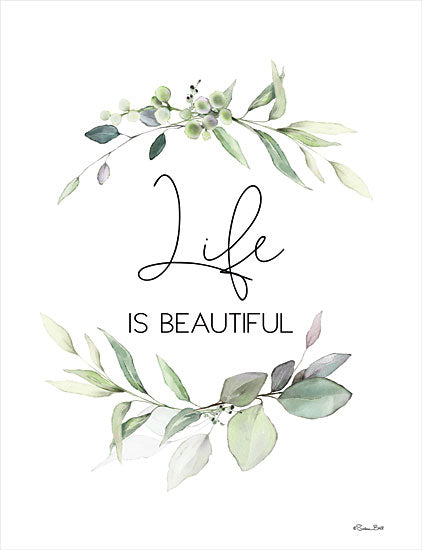 Susan Ball SB939 - SB939 - Life is Beautiful   - 12x16 Life is Beautiful, Greenery, Swags, Signs from Penny Lane