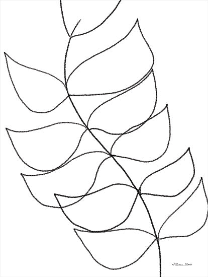 Susan Ball SB993 - SB993 - Leaf Sketch 1 - 12x16 Leaves, Drawing Prints, Black & White, Nature from Penny Lane