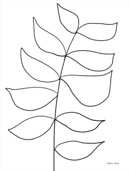 Susan Ball SB995 - SB995 - Leaf Sketch 3 - 12x16 Leaves, Drawing Prints, Black & White, Nature from Penny Lane