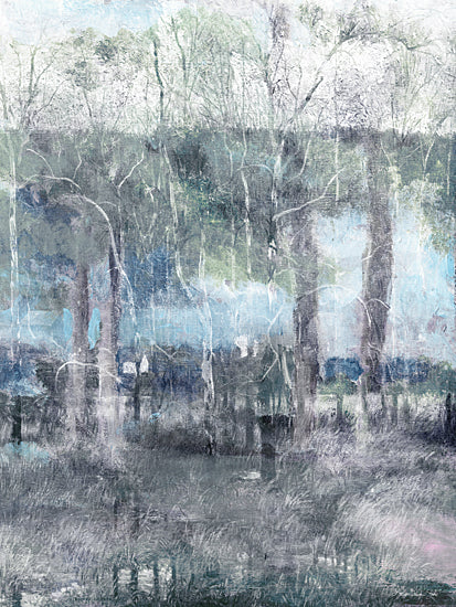Stellar Design Studio SDS1061 - SDS1061 - Cabin Get Away 1 - 12x16 Abstract, Landscape, Trees, Path, Blue, Green, Gray, Contemporary from Penny Lane