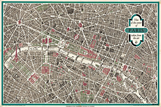 Stellar Design Studio SDS1088 - SDS1088 - Map of Paris - 18x12 Map, Map of Paris, Paris, France, Travel, European, Typography, Signs, Transportation, Road Map from Penny Lane