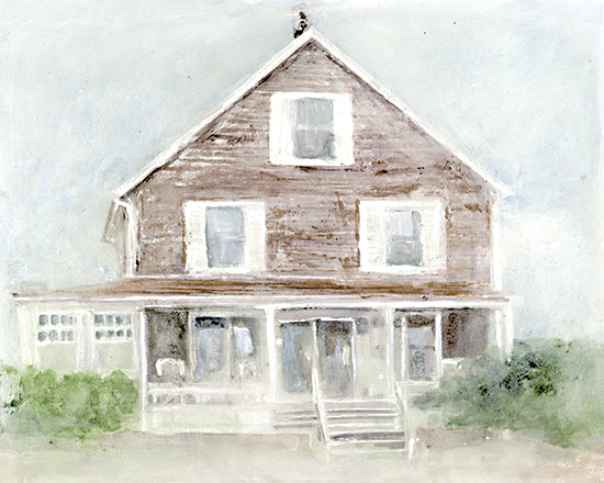 Stellar Design Studio SDS1209 - SDS1209 - House on the Cape 2 - 16x12 House, Front Porch, House on Cape Cod, Watercolor, Travel, Abstract from Penny Lane