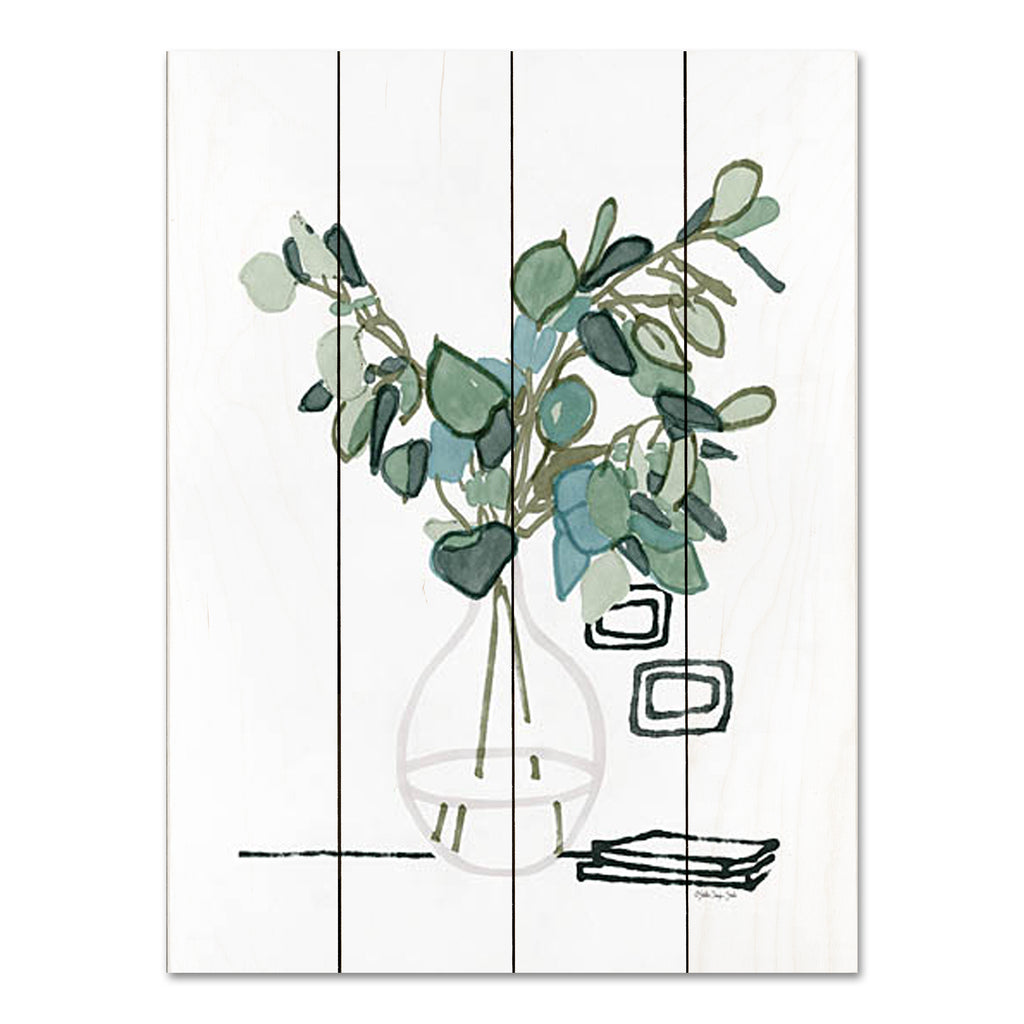 Stellar Design Studio SDS1222PAL - SDS1222PAL - Greenery Sketch 2 - 12x16 Abstract, Greenery, Sketch, Vase, Contemporary from Penny Lane