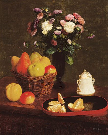 Stellar Design Studio SDS1254 - SDS1254 - Flowers and Fruit 2 - 12x16 Still Life, Flowers, Spring Flowers, Fruit, Pears, Apples, Oranges, Old Fashioned, Vintage from Penny Lane