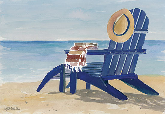Stellar Design Studio SDS128 - SDS128 - Beach Chairs 2 - 18x12 Coastal, Beach Chair, Towel, Beach, Hat from Penny Lane