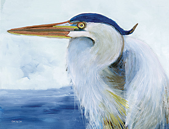 Stellar Design Studio SDS1330 - SDS1330 - The Great Heron Profile 2 - 16x12 Coastal, Coastal Birds, Birds, Great Heron, Profile, Ocean, Abstract, Watercolor from Penny Lane