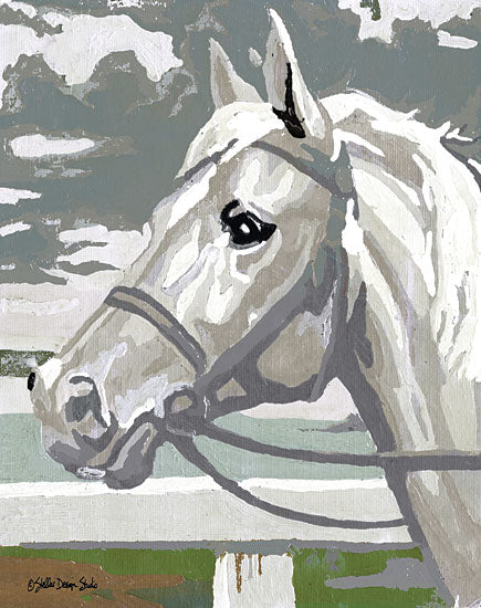 Stellar Design Studio SDS135 - SDS135 - Painted Horse 2 - 12x16 Horse, White Horse, Farm Animal from Penny Lane