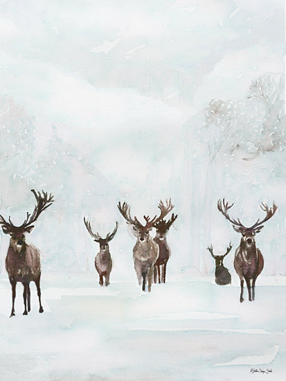 Stellar Design Studio SDS250 - SDS250 - Winter Tribe - 12x16 Winter, Snow, Elk, Trees from Penny Lane