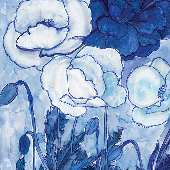 Stellar Design Studio SDS433 - SDS433 - Asian Botanical I - 12x12 Flowers, Botanical, Blue & White from Penny Lane