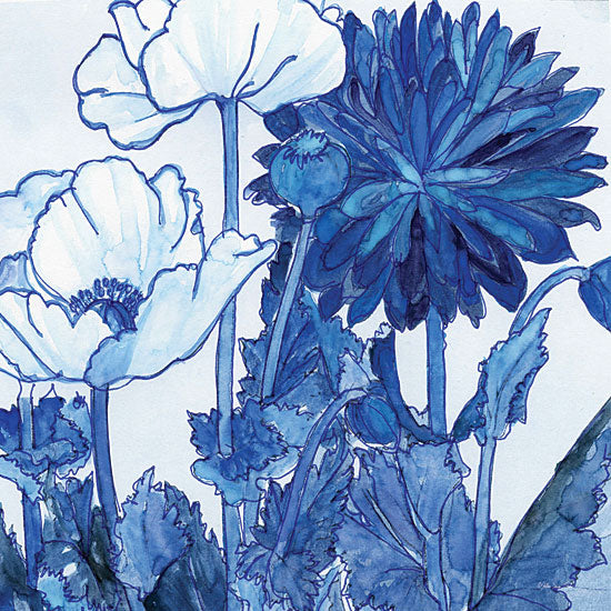 Stellar Design Studio SDS434 - SDS434 - Asian Botanical II - 12x12 Flowers, Botanical, Blue & White from Penny Lane