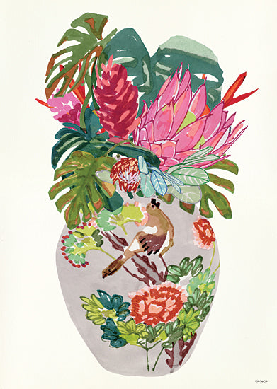 Stellar Design Studio SDS569 - SDS569 - Tropical Vase II - 12x16 Vase, Tropical Flowers, Flowers, Palm Leaves from Penny Lane