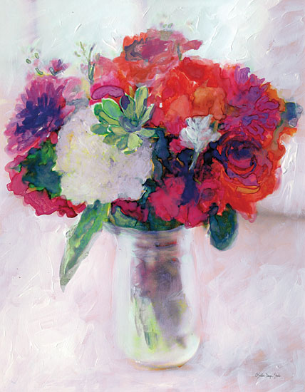 Stellar Design Studio SDS610 - SDS610 - Dramatic Blooms 2 - 12x16 Flowers, Bouquet, Vase, Abstract, Vibrant Colors from Penny Lane