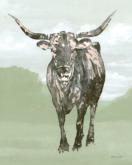 Stellar Design Studio SDS818 - SDS818 - Norma    - 12x16 Cow, Longhorn, Farm Animal, Abstract, Portrait from Penny Lane
