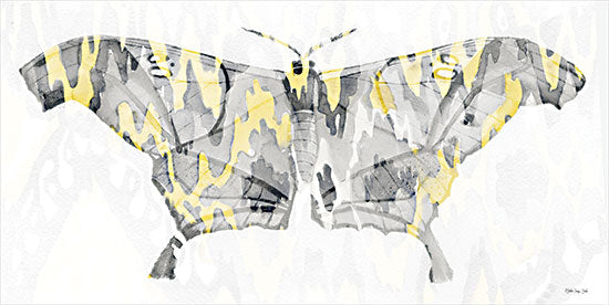 Stellar Design Studio SDS848 - SDS848 - Yellow-Gray Patterned Moth 2 - 18x9 Moth, Black, Yellow, White, Patterns, Insects, Abstract from Penny Lane