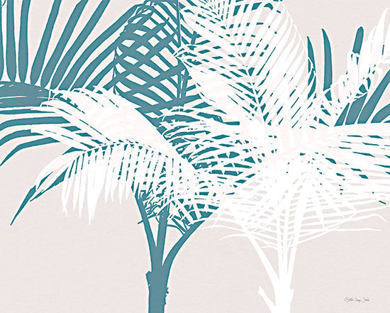 Stellar Design Studio SDS925 - SDS925 - Transitioning Palm Pattern - 16x12 Abstract, Palm Trees, Coastal, Blue & White, Tropical from Penny Lane