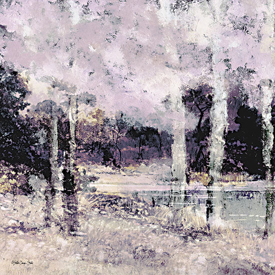 Stellar Design Studio SDS944 - SDS944 - Marsh at Dusk - 12x12 Abstract, Marsh, Trees, Purple, Landscape from Penny Lane