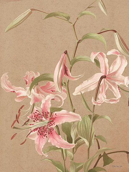 Stellar Design Studio SDS951 - SDS951 - Antique Botanical Collection 3 - 12x18 Flowers, Lilies, Pink Lilies, Traditional, Spring, Springtime, Botanical from Penny Lane
