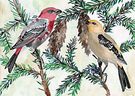 Stellar Design Studio SDS980 - SDS980 - Bird and Branch Duet - 16x12 Birds, Tree Branch, Nature, Pine Cone from Penny Lane