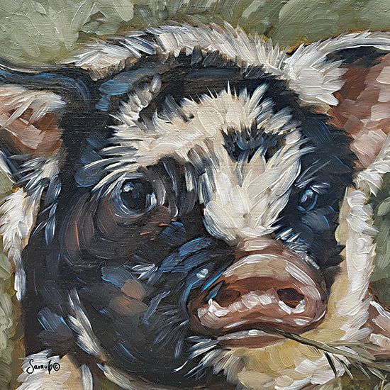 Sara G. Designs  SGD108 - SGD108 - Snack Time - 12x12 Pig, Farm Animal, Brush Strokes, Black & White Pig from Penny Lane