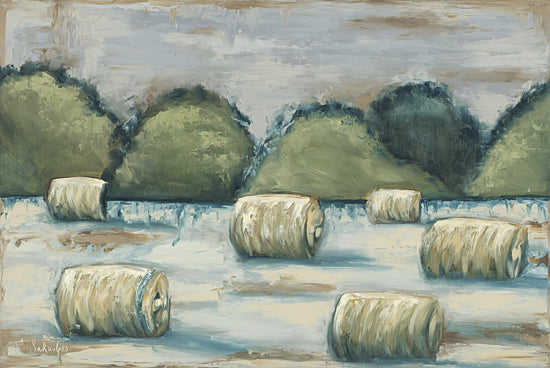 Sara G. Designs SGD185 - SGD185 - Tennessee Landscape - 18x12 Landscape, Farm, Haybales, Hayfield, Abstract from Penny Lane