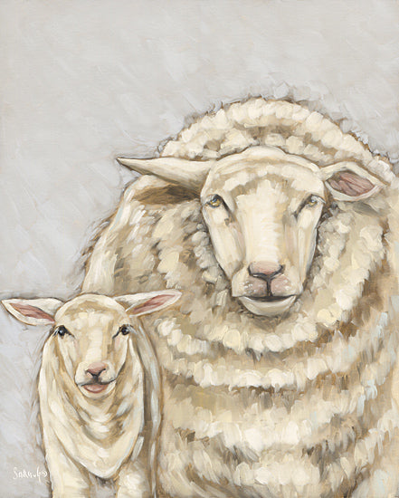 Sara G. Designs SGD217 - SGD217 - Mommy and Me I    - 12x16 Sheep, Ewe, Lamb, Mother and Child, Farm Animals, Portrait from Penny Lane